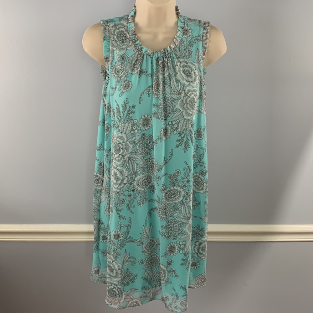 Tommy Hilfiger Sleeveless Trapeze Chiffon Dress